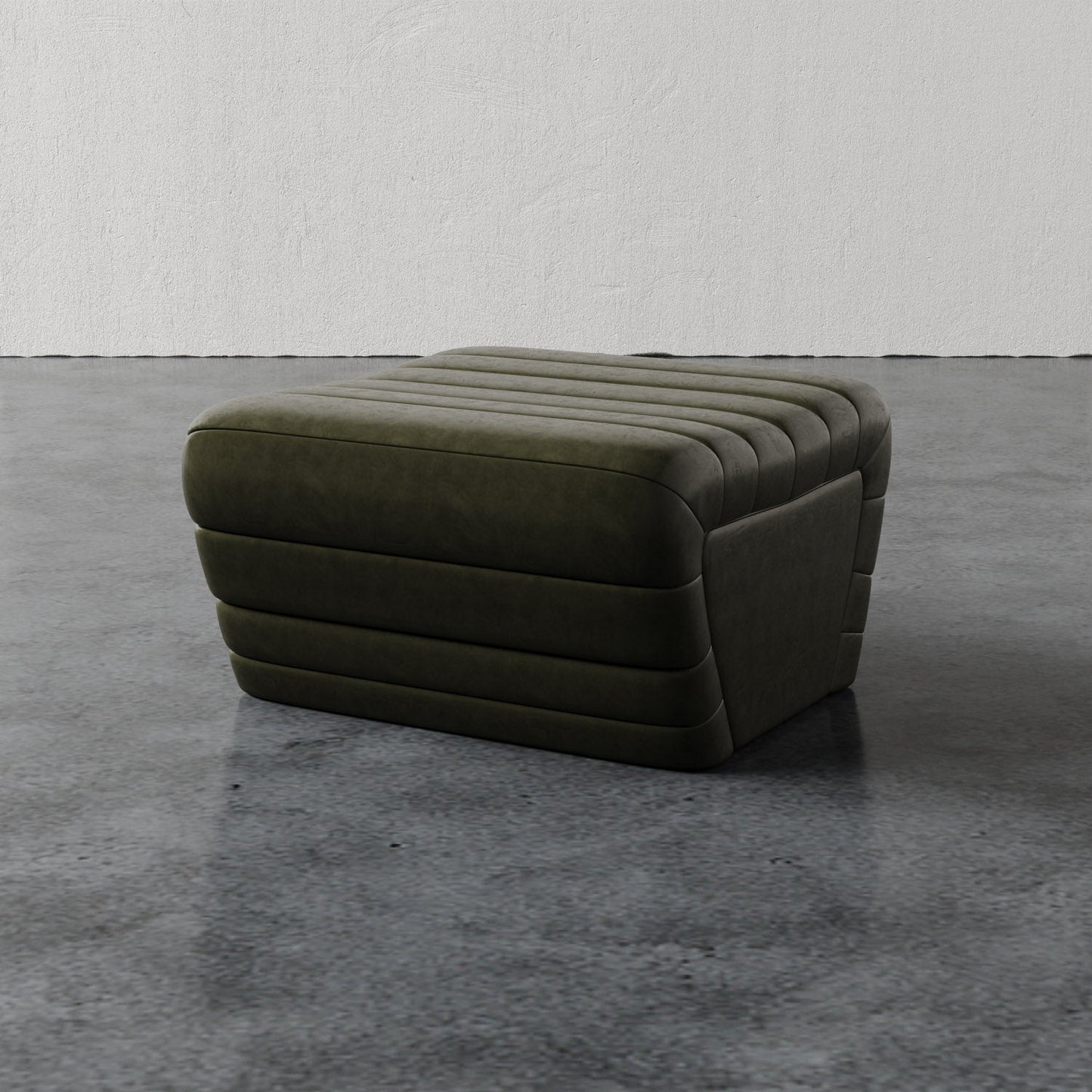 Brunoy Leather Ottoman