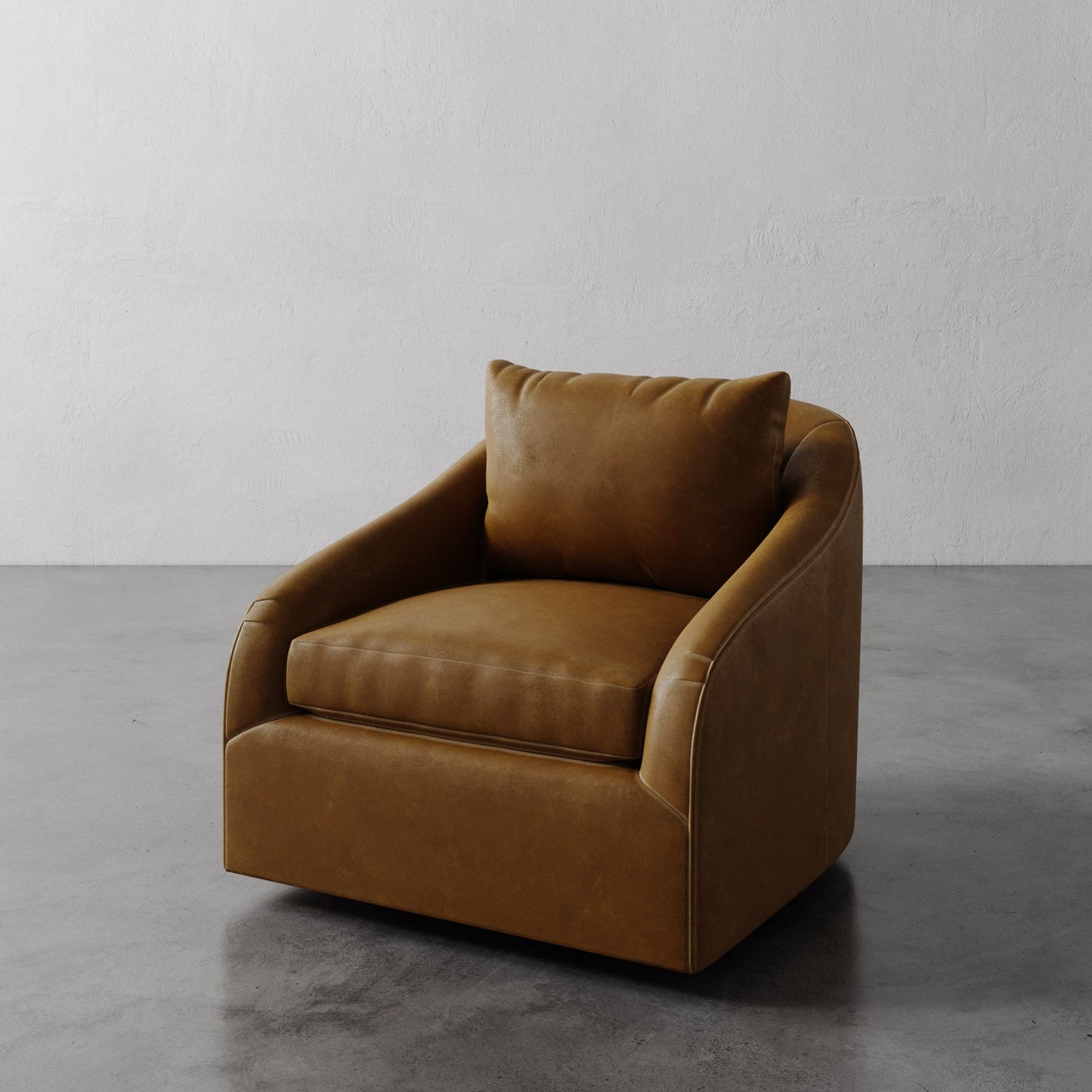 Rousseau Leather Swivel Chair