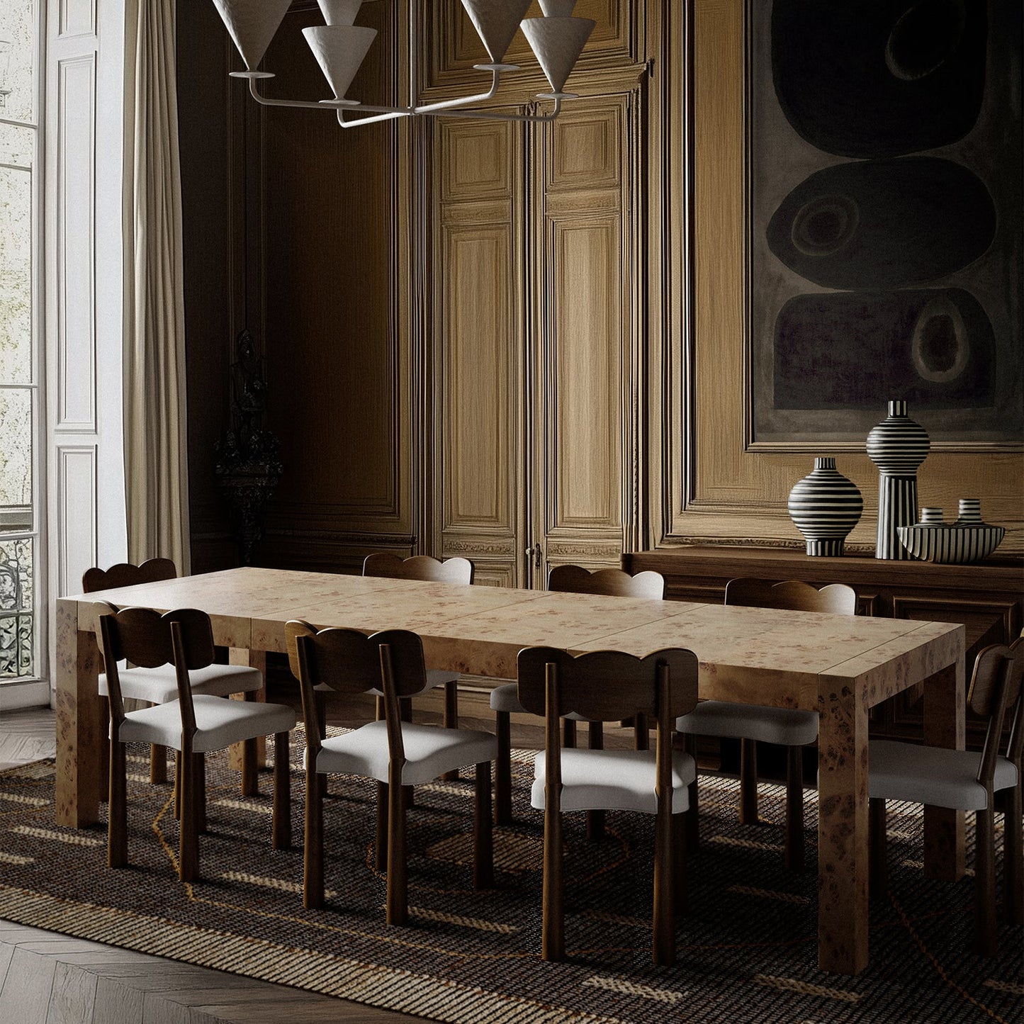 Madeleine Dining Chair Set of 2 (Walnut)