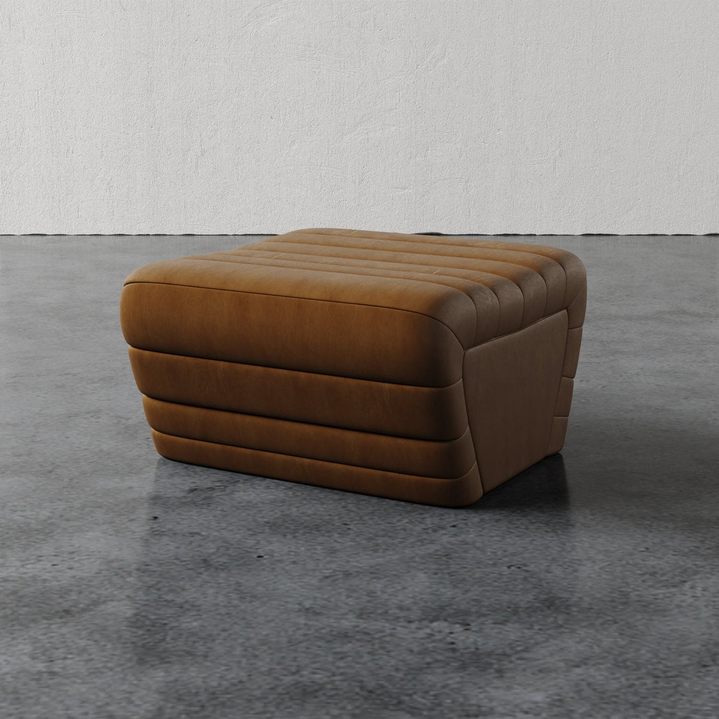 Brunoy Leather Ottoman