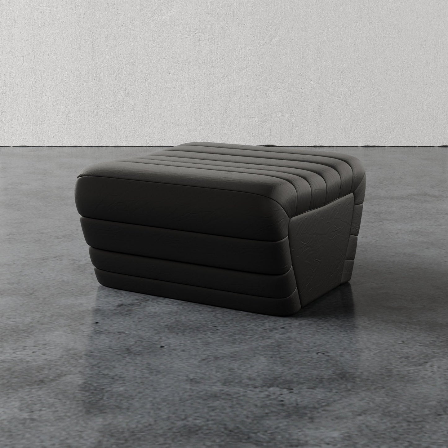 Brunoy Leather Ottoman