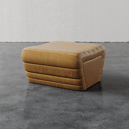 Brunoy Leather Ottoman