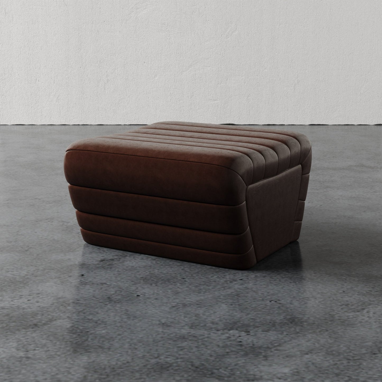 Brunoy Leather Ottoman
