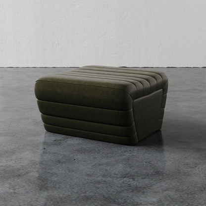 Brunoy Leather Ottoman