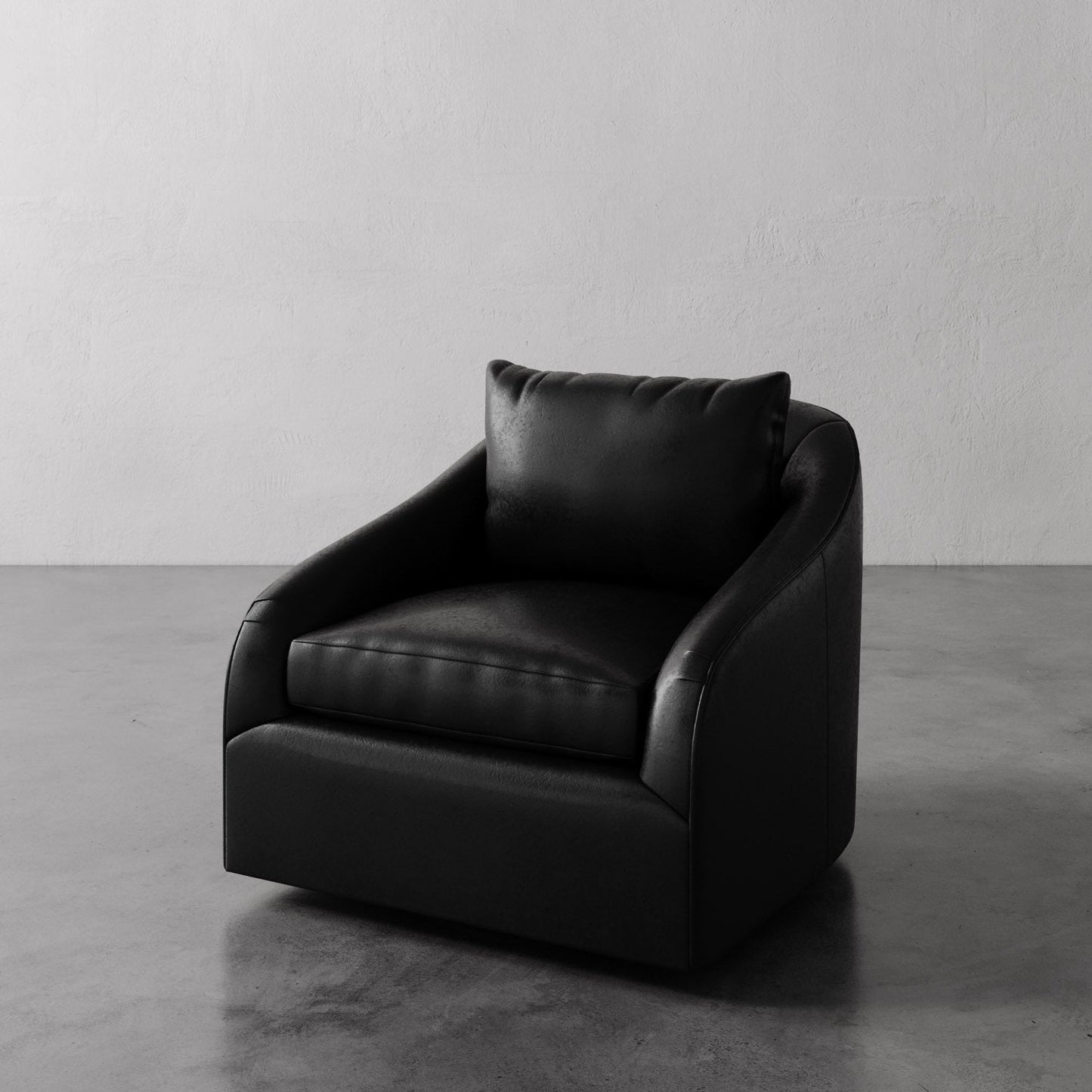 Rousseau Leather Swivel Chair