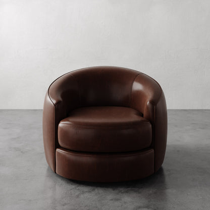 Rulmann Leather Swivel Chair