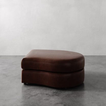 Rulmann Leather Right Ottoman