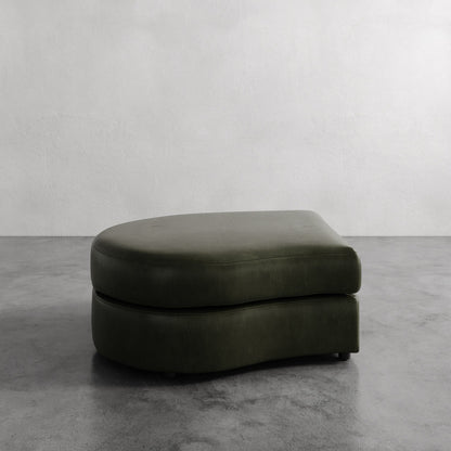 Rulmann Leather Left Ottoman