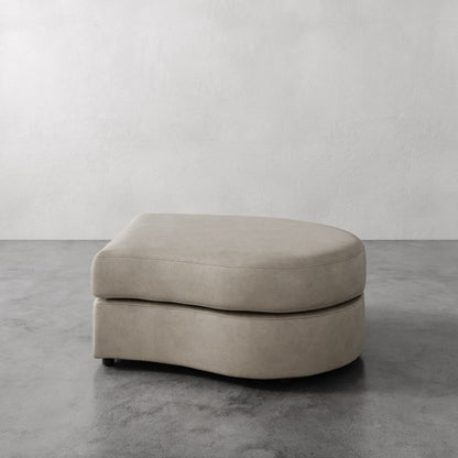 Rulmann Leather Right Ottoman