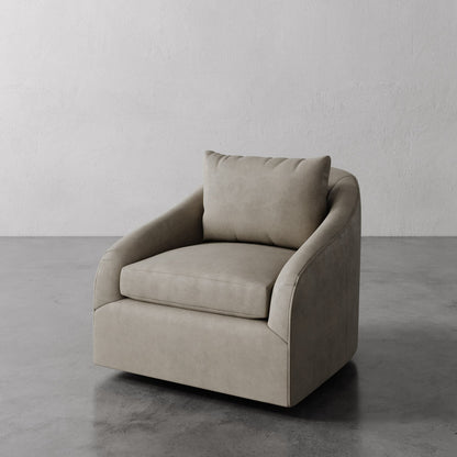 Rousseau Leather Swivel Chair