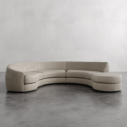 Rulmann Leather 4-Piece Left Sectional