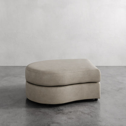 Rulmann Leather Left Ottoman