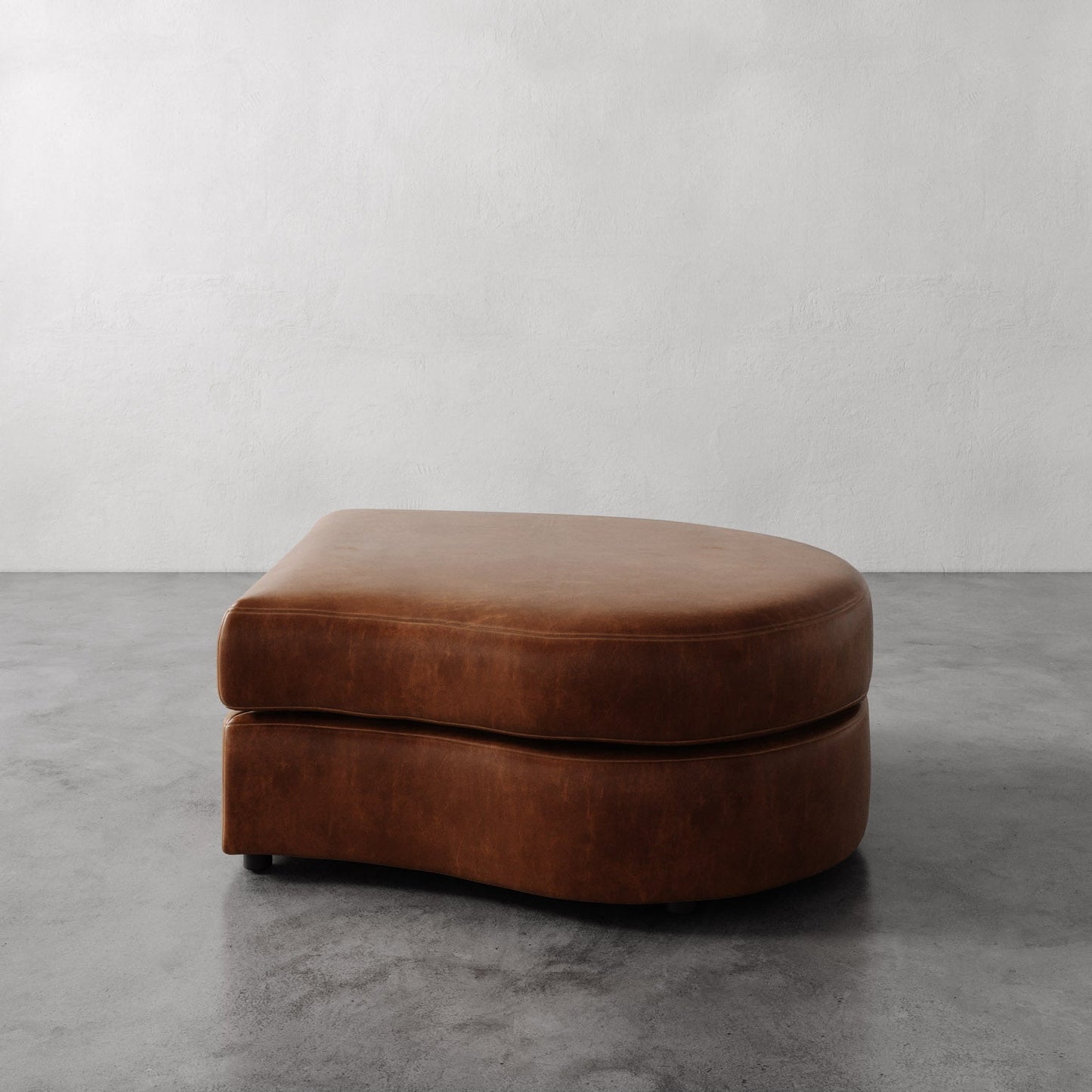 Rulmann Leather Right Ottoman