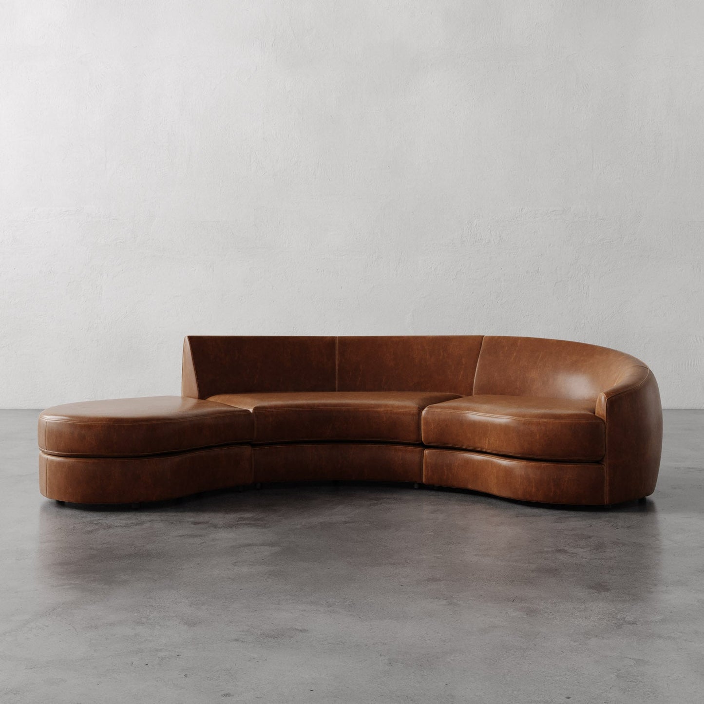 Rulmann Leather 4-Piece Right Sectional