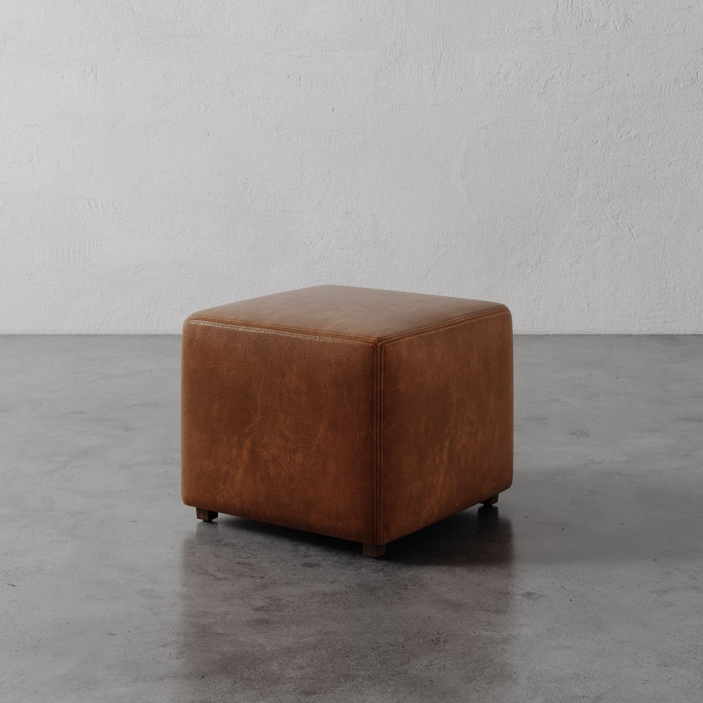 Fabien Leather Square Ottoman - 22
