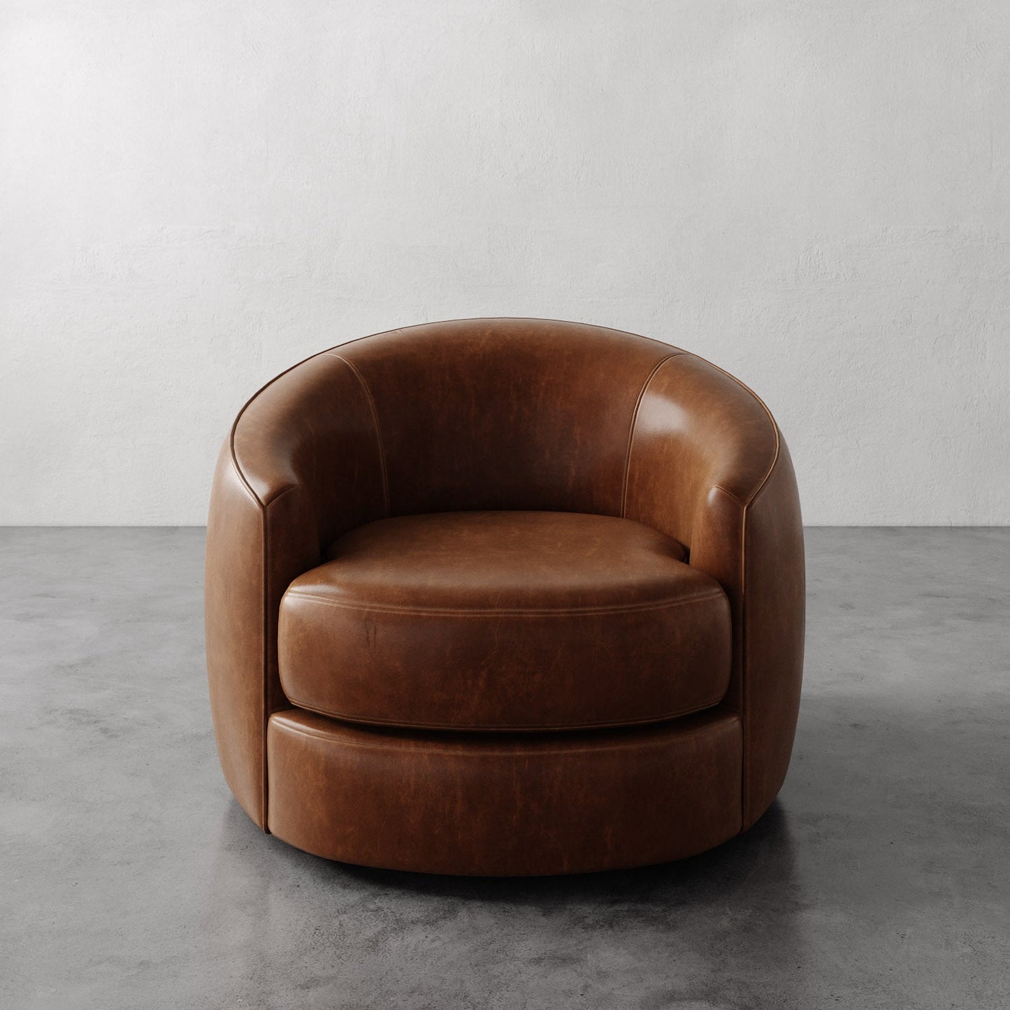 Rulmann Leather Swivel Chair