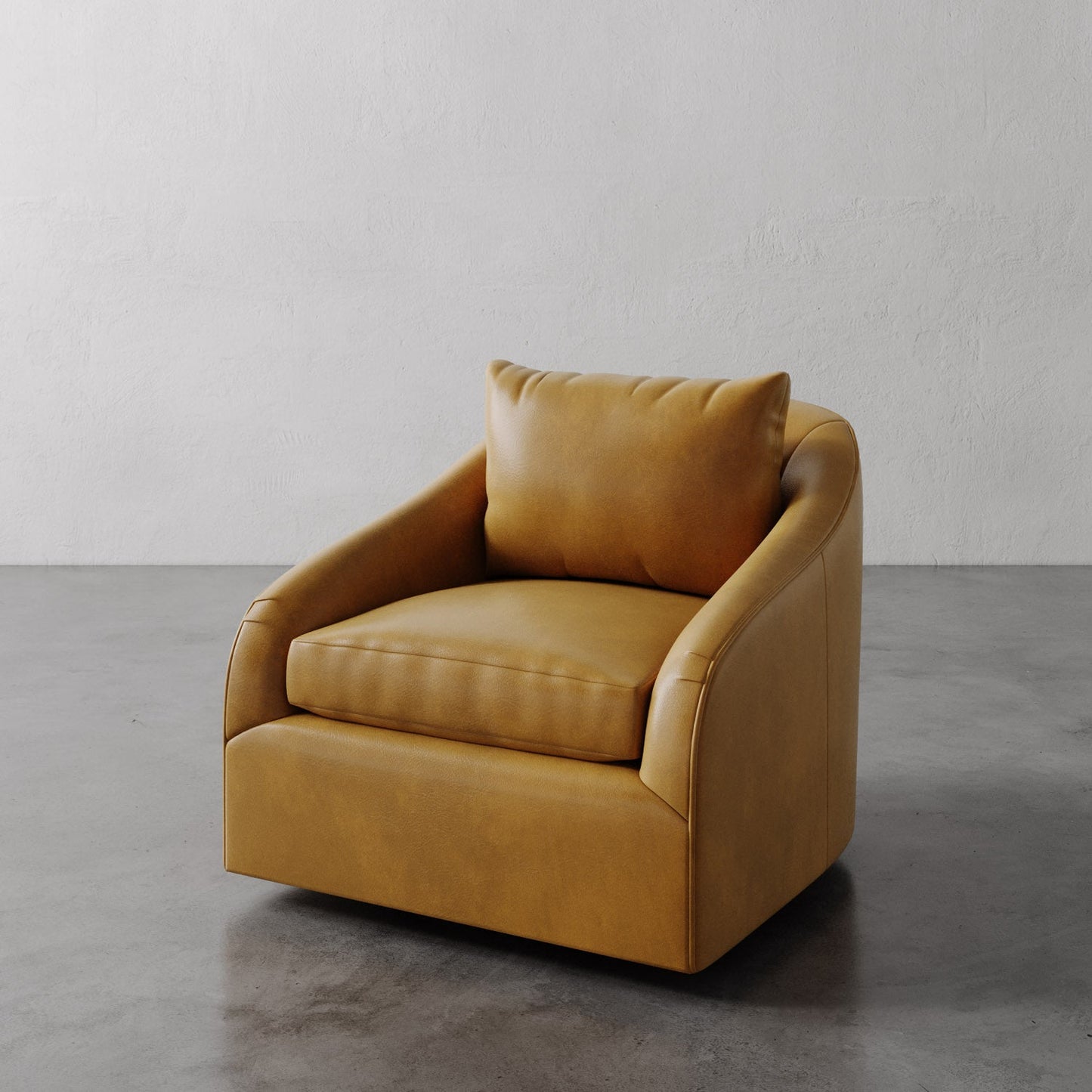 Rousseau Leather Swivel Chair