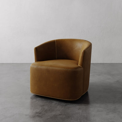 Garnier Leather Swivel Chair