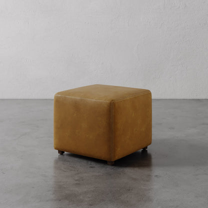 Fabien Leather Square Ottoman - 22