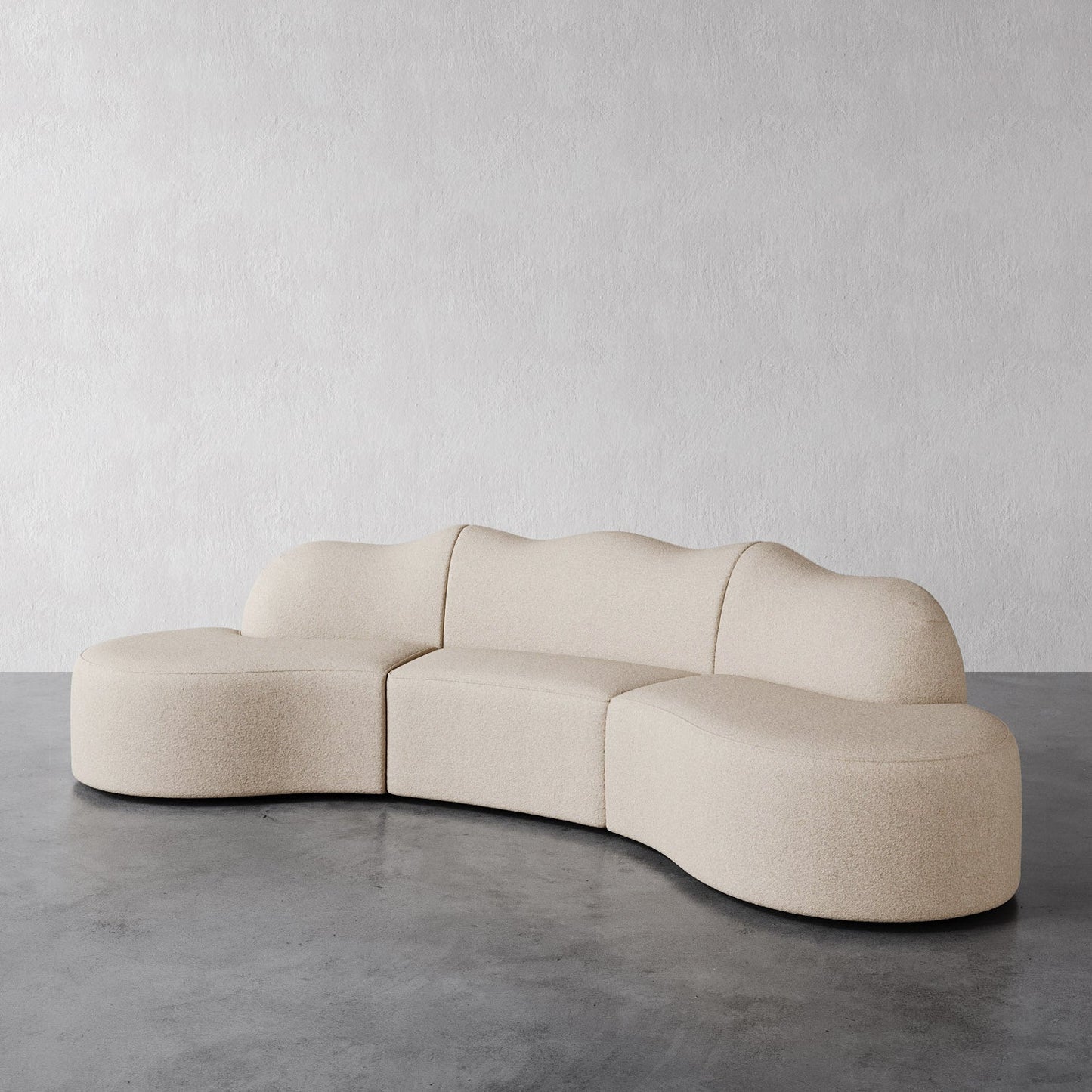 Serpentine 3 Piece -  Vista Vanilla Bouclé