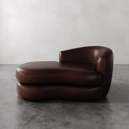 Rulmann Leather Right Arm Chaise