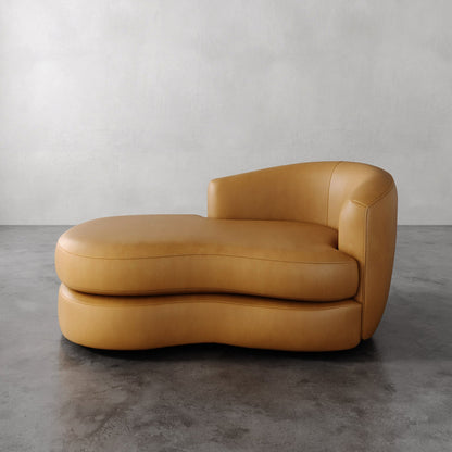 Rulmann Leather Right Arm Chaise