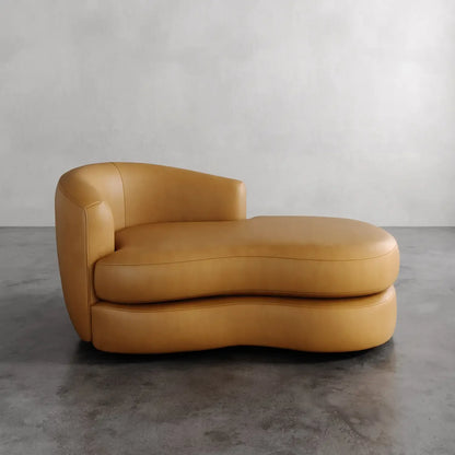 Rulmann Leather Left Arm Chaise