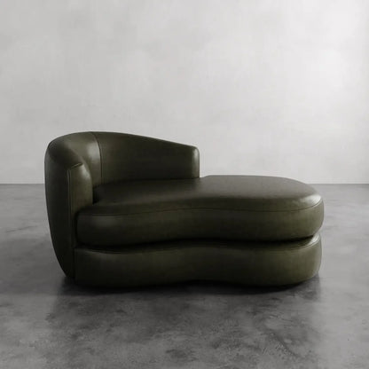 Rulmann Leather Left Arm Chaise