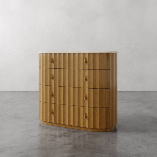 Ondara Fluted 5-Drawer Dresser