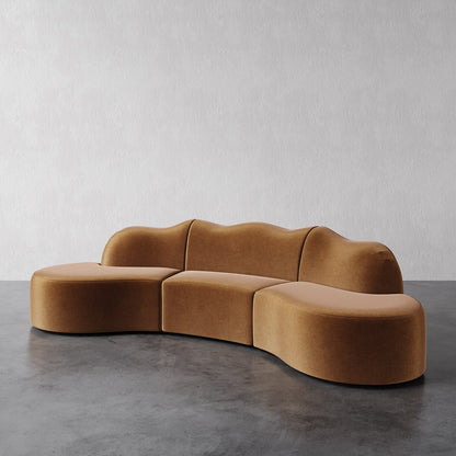 Serpentine 3 Piece - Nutmeg Performance Velvet