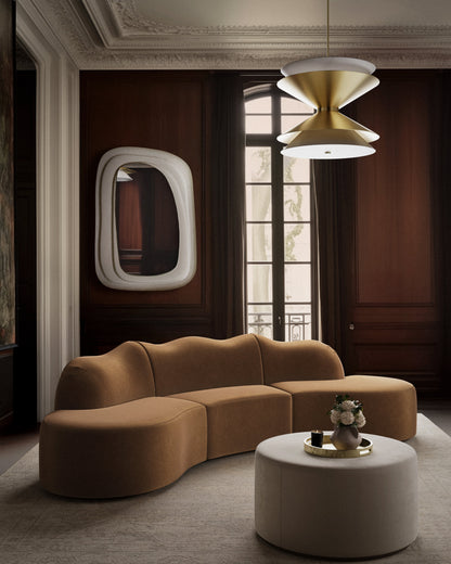 Serpentine 3 Piece - Nutmeg Performance Velvet