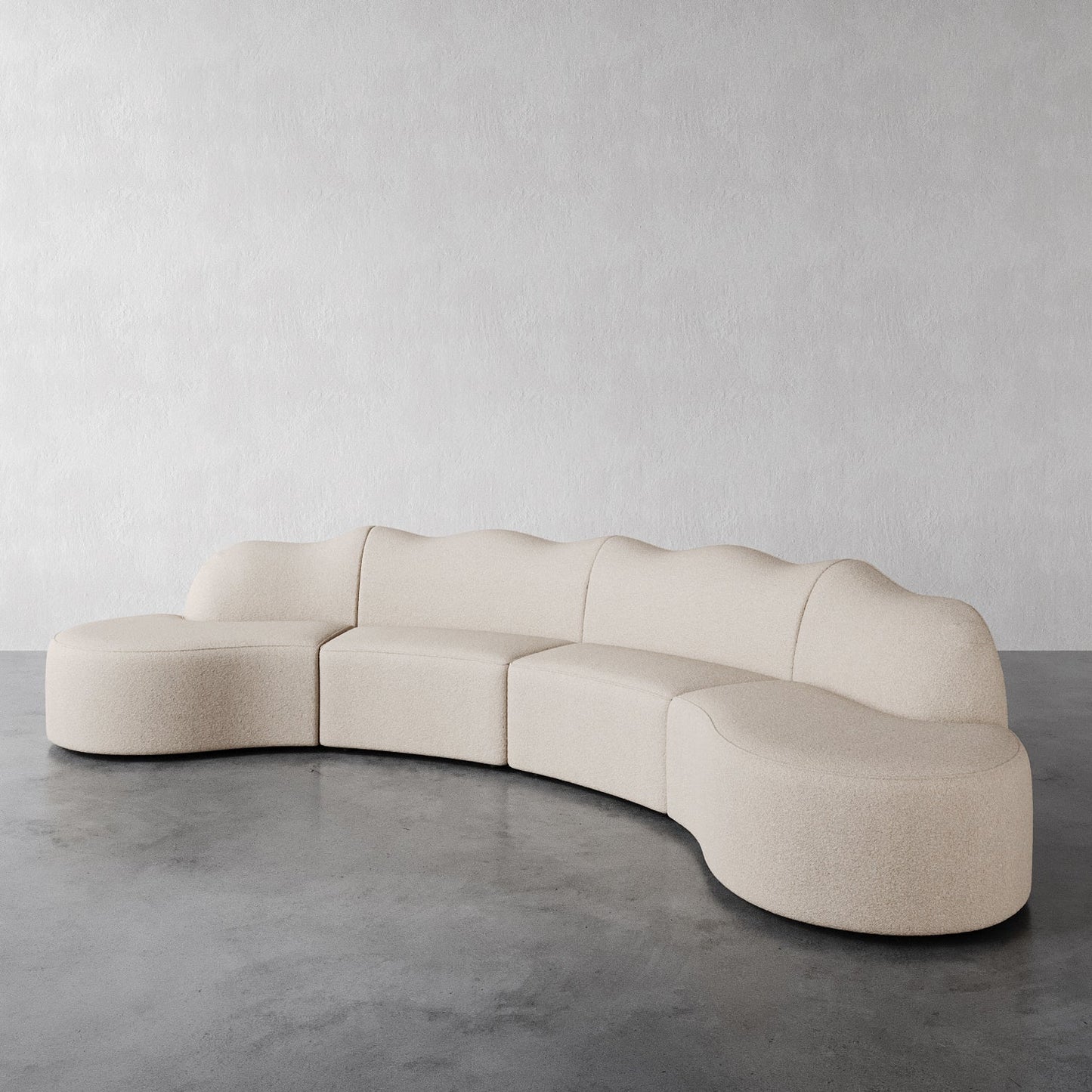 Serpentine 4 Piece - Vista Vanilla Bouclé