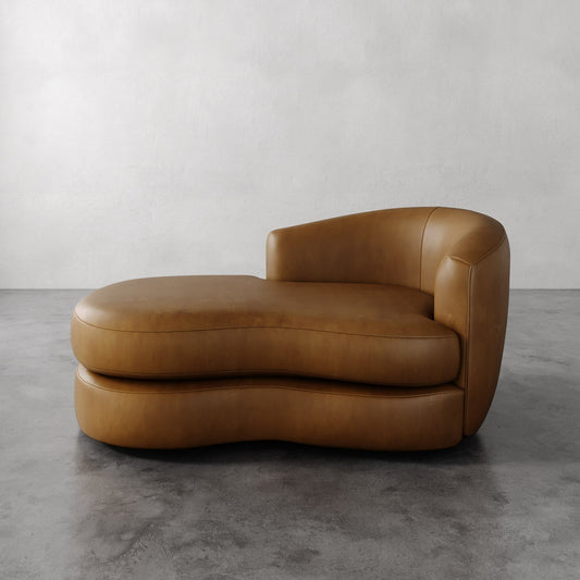 Rulmann Leather Right Arm Chaise