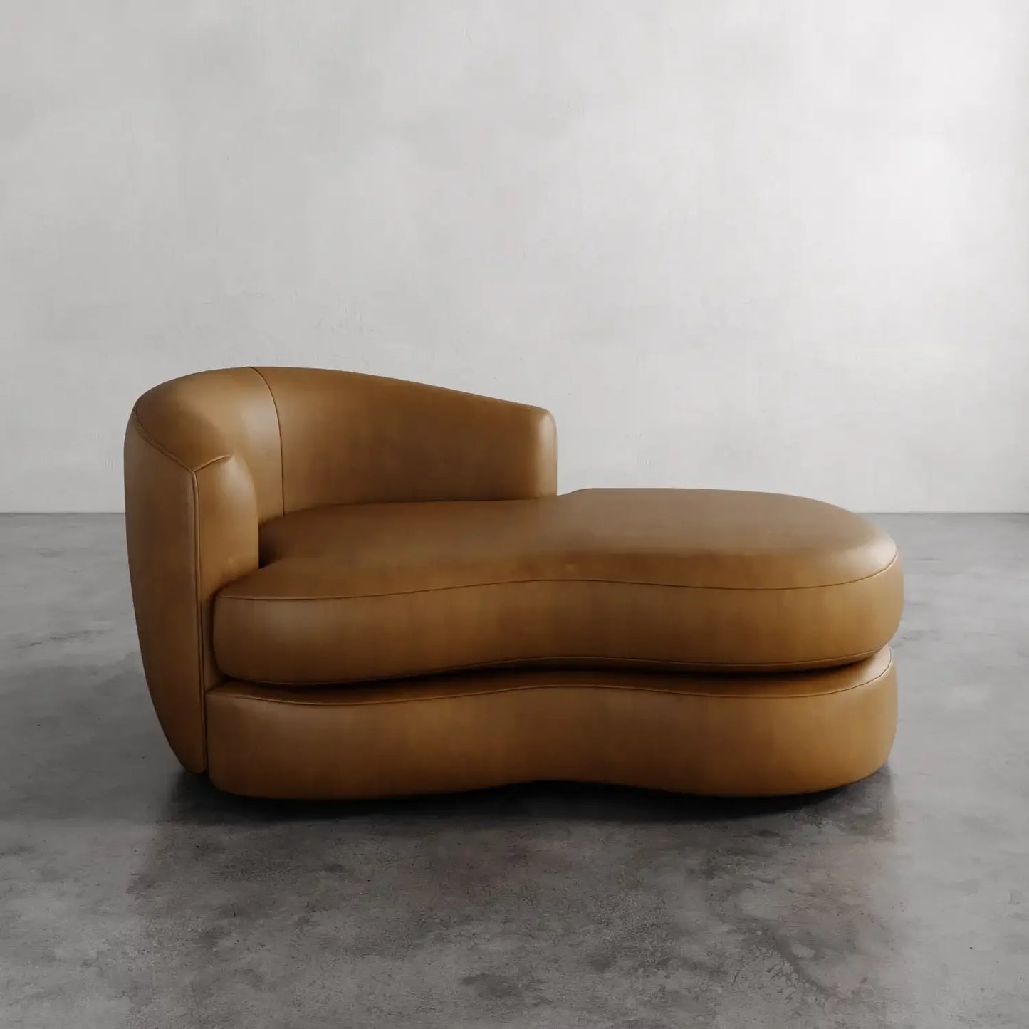 Rulmann Leather Left Arm Chaise