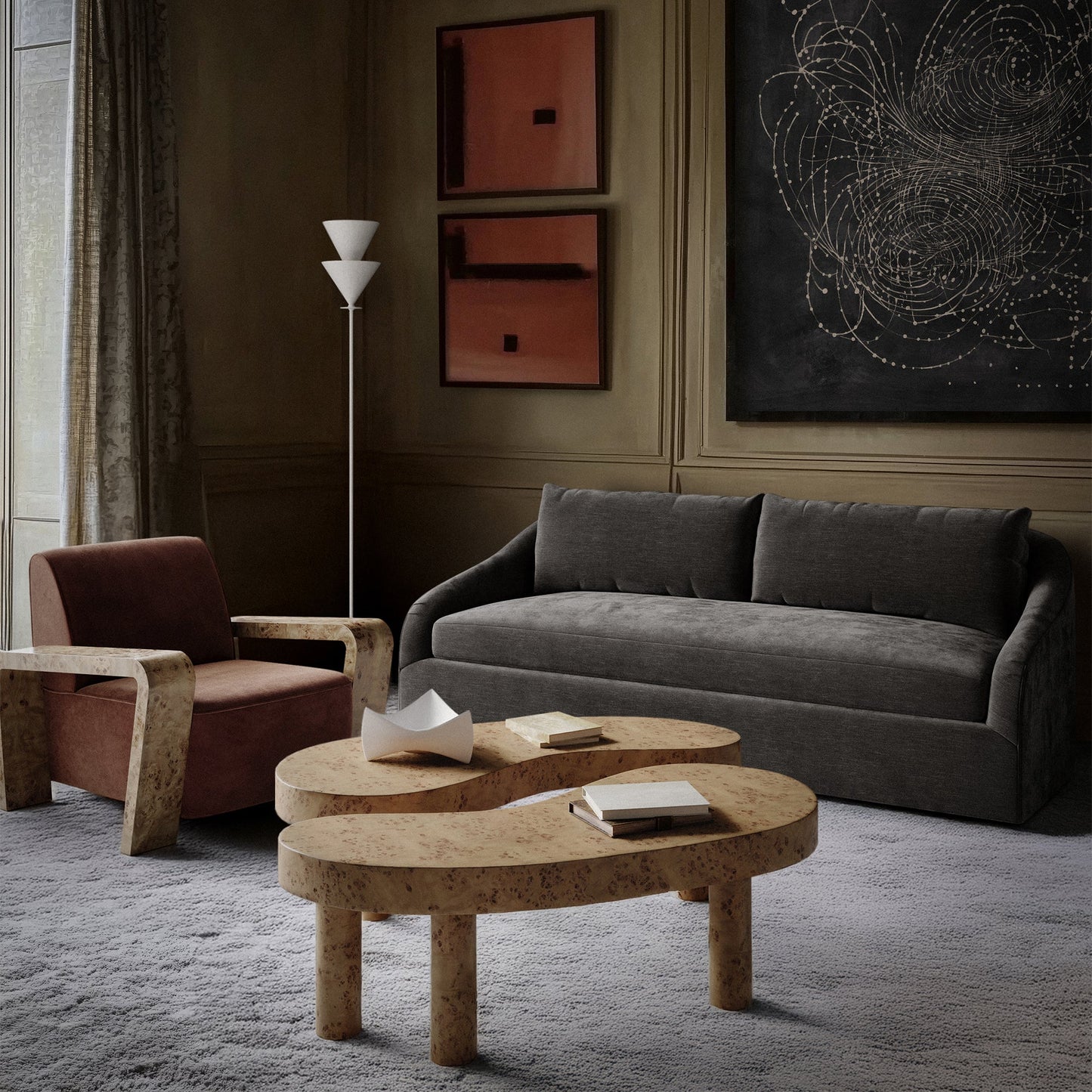 Brenne Burl Coffee Table