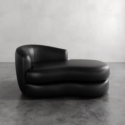 Rulmann Leather Left Arm Chaise