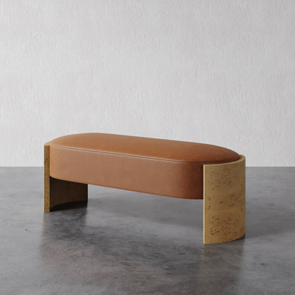 Benoit Leather Bench