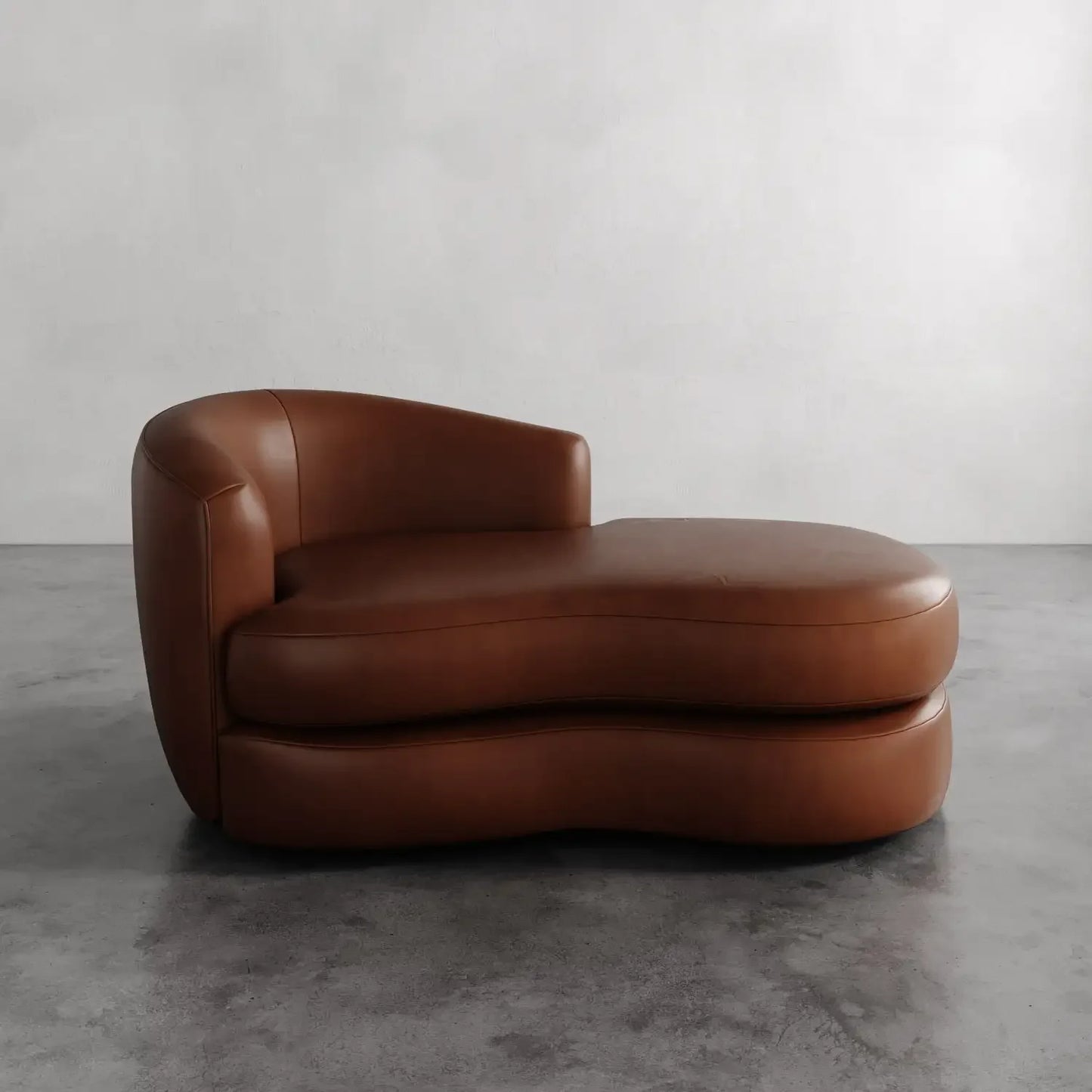 Rulmann Leather Left Arm Chaise
