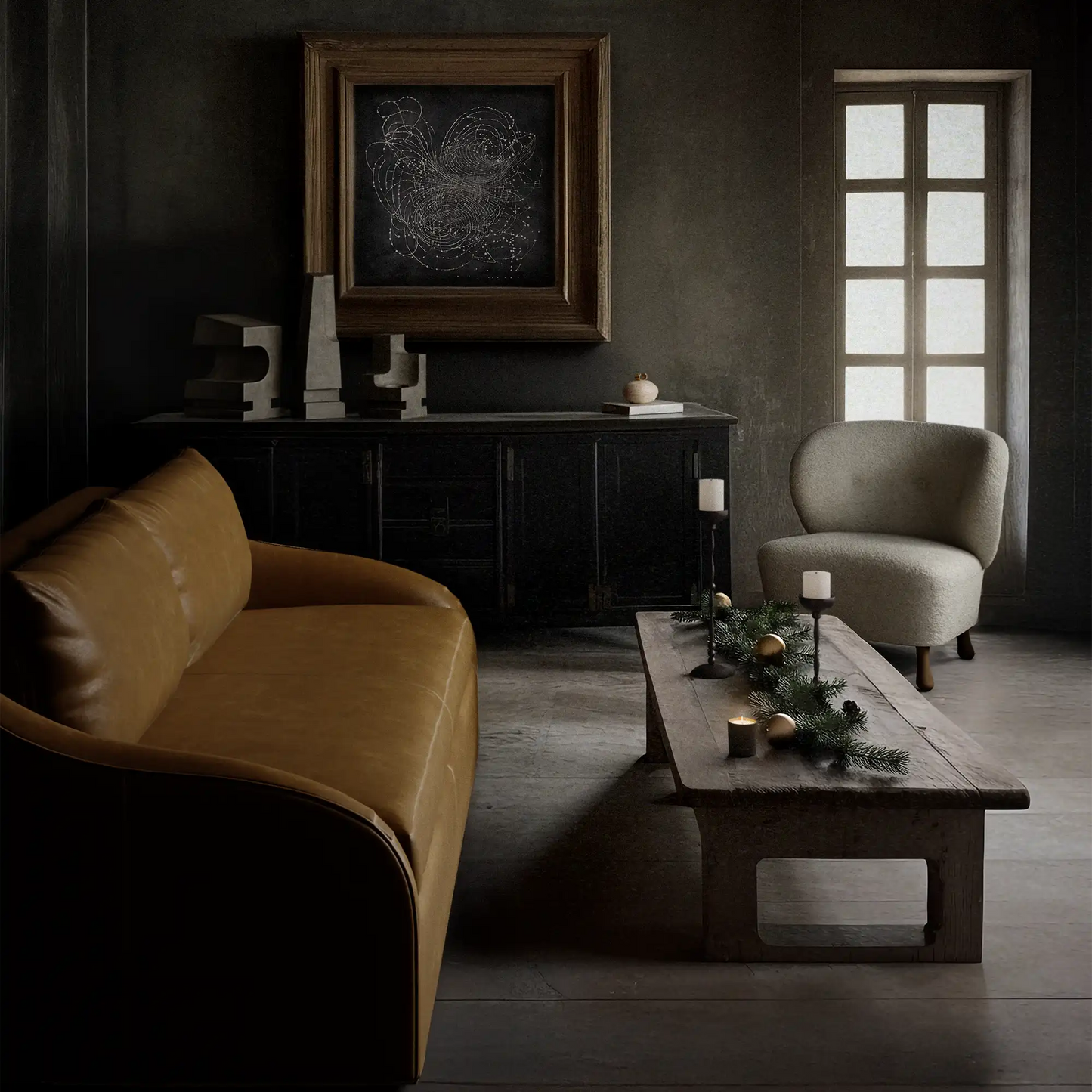 Rousseau Leather Sofa