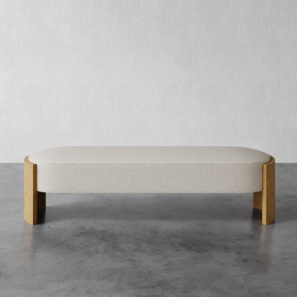 Benoit Bench (Blonde Burl)
